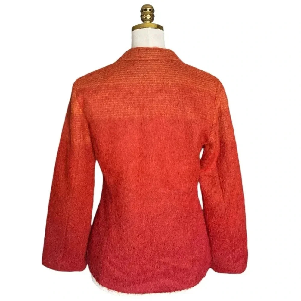 GERARD DAREL | Rustic Orange Wool Blend Blazer Size 38 (US 8) - Picture 7 of 11
